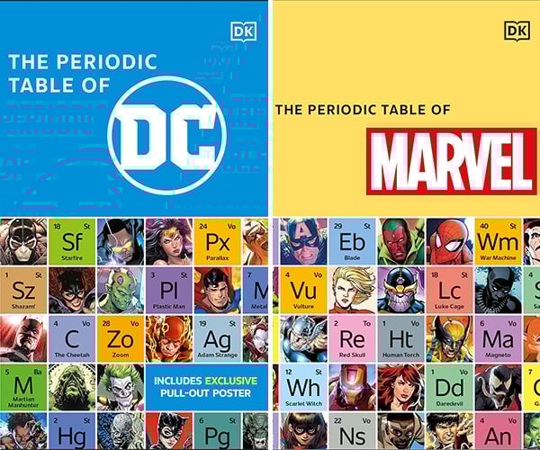 The Periodic Tables of DC + Marvel