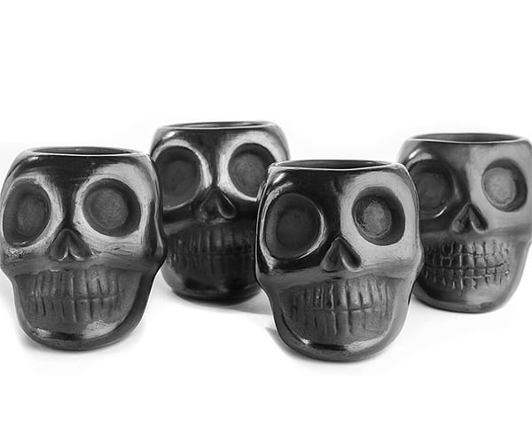 Black Skull Shot Glasses